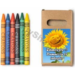 Set 6 creioane colorate cerate, Mesaje personalizate